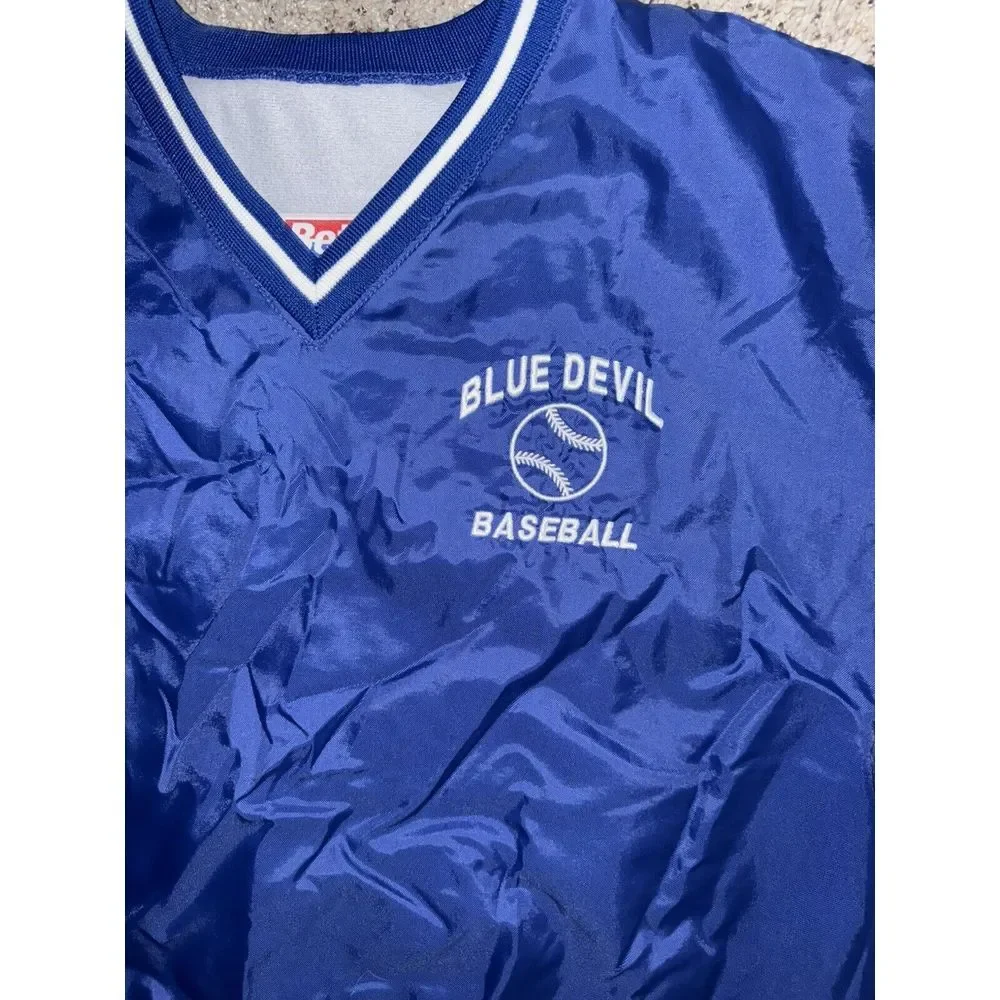 Vintage Duke Blue Devils Team Issue Baseball Warm Up Pullover‎ Men's XL #22
